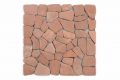 Гарт мраморна мозайка - червени теракотени плочки 1 м2