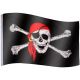ФЛАГМАСТЪР Пиратско знаме Jolly Roger, 120 x 80 см