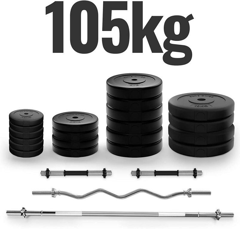 PHYSIONIC Комплект за вдигане на тежести 105 кг | Kokiskashop.bg